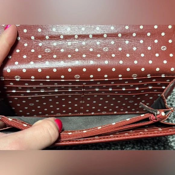 Gucci leather continental dark red wallet - Picture 13 of 16